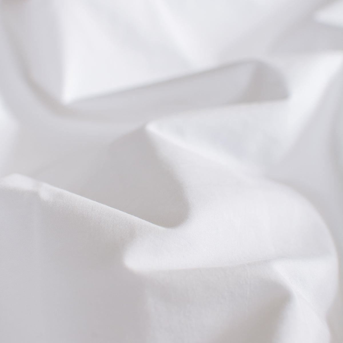 Heritage thicker cotton percale flat sheet White